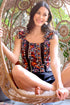 Embroidered Corset Top-Florence
